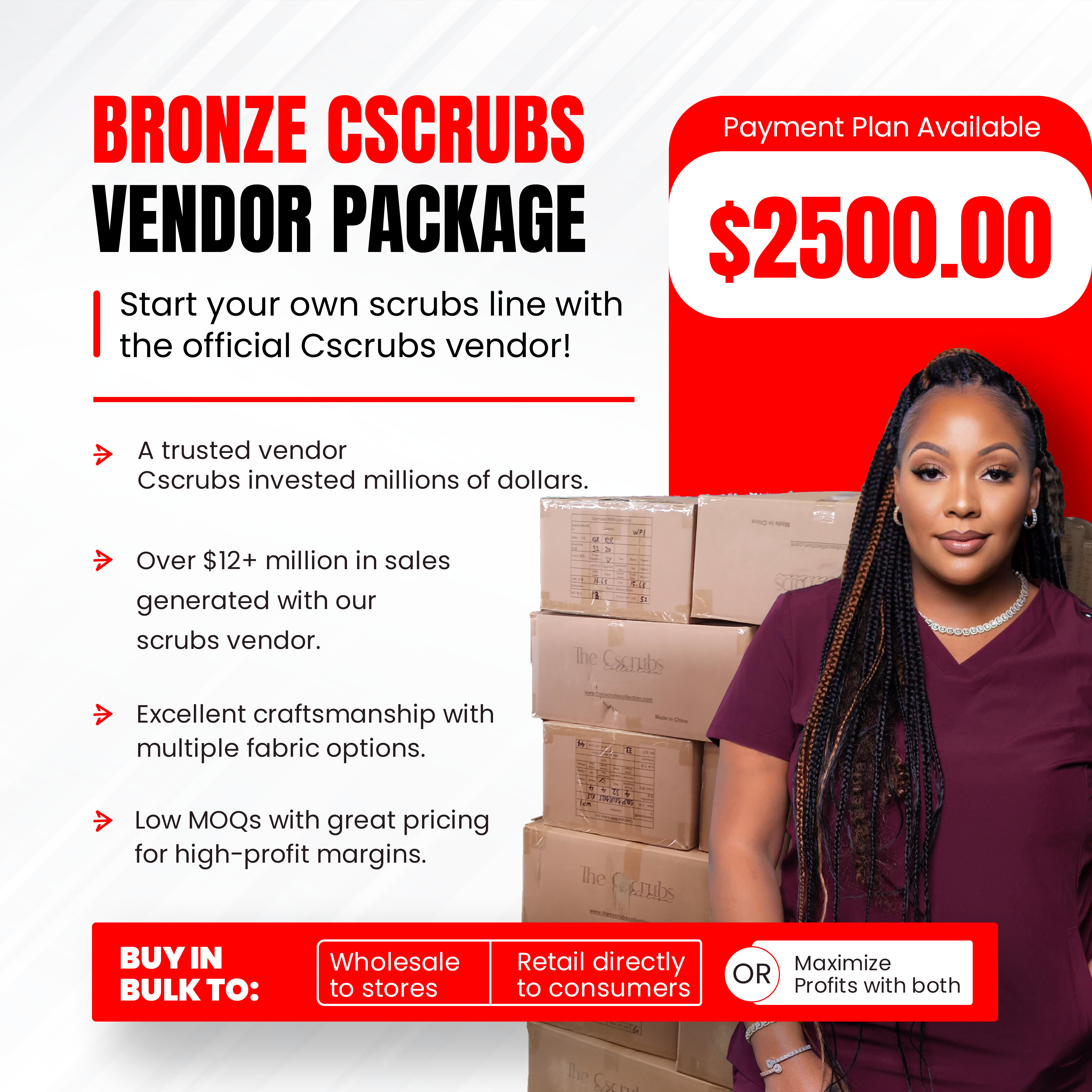 CSCRUBS BRONZE OFFICIAL VENDOR PACKAGE $2500.00